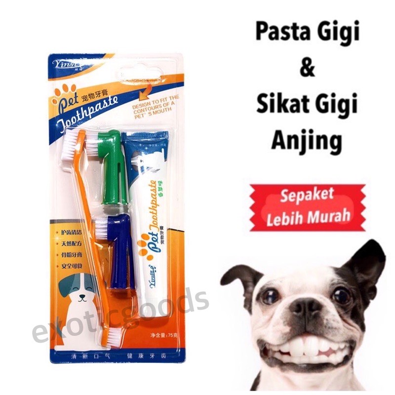 SIKAT GIGI ANJING SIKAT GIGI KUCING PEMBERSIH HEWAN PASTA GIGI ANJING ODOL ANJING PASTA GIGI KUCING