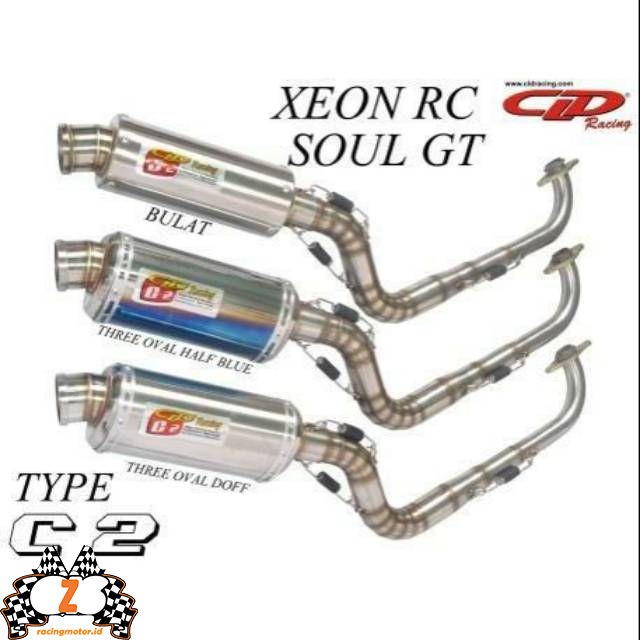 Knalpot Xeon Rc CLD Racing C2 Oval/ Bulat