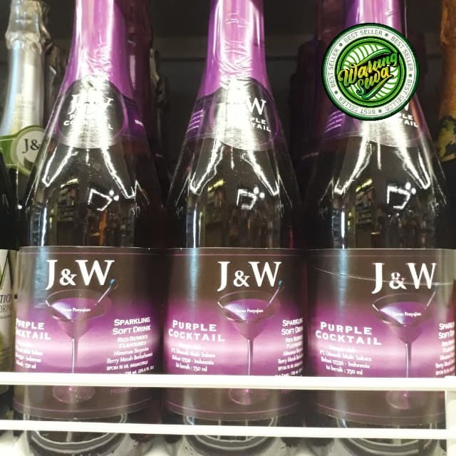 J & W Purple Cocktail Sparkling 750ml J&W Sparkling Cocktail Ungu 750m