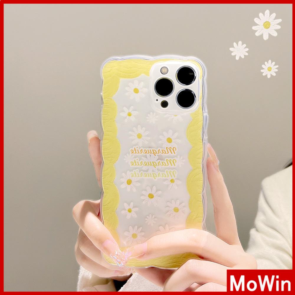 Casing Soft Case Silikon Transparan Motif Bunga Daisy Untuk iPhone 13 Pro Max 12 Pro Max 11 7plus