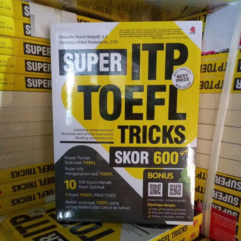 BUKU TOEFL SUPER ITP TOEFL TRICKS SKOR 600++