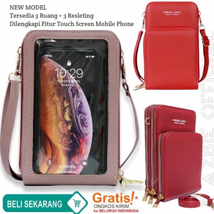 Tas Slempang Wanita Korea | Dompet Hp Selempang Wanita Touchscreen