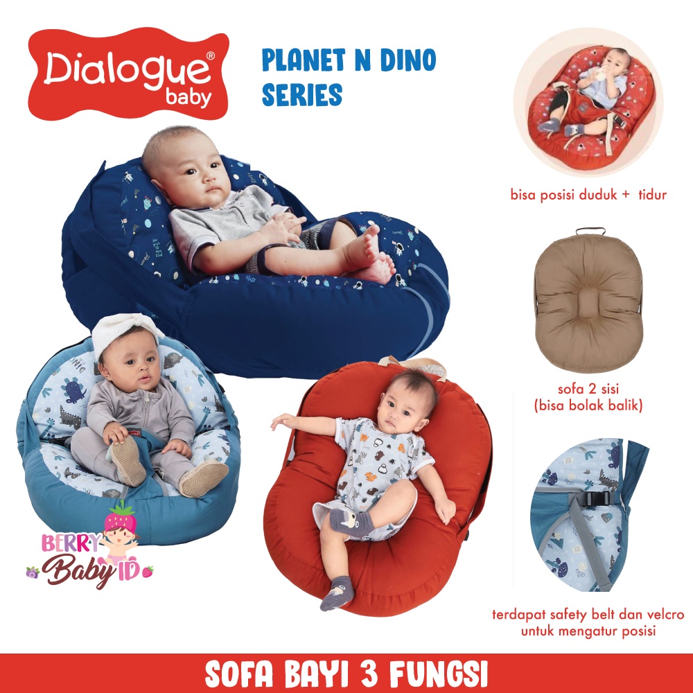 Dialogue Baby Sofa Bayi 3in1 Kasur Multifungsi Planet Dino Fun Series Berry Mart