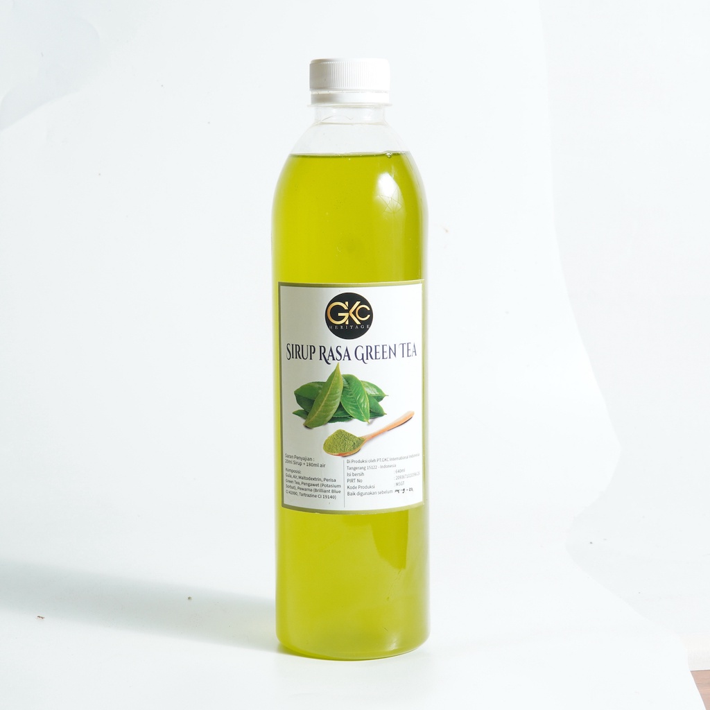 Sirup Green tea / Greentea Syrup Minuman GKC Heritage 640 ml (Import Quality) Teh hijau