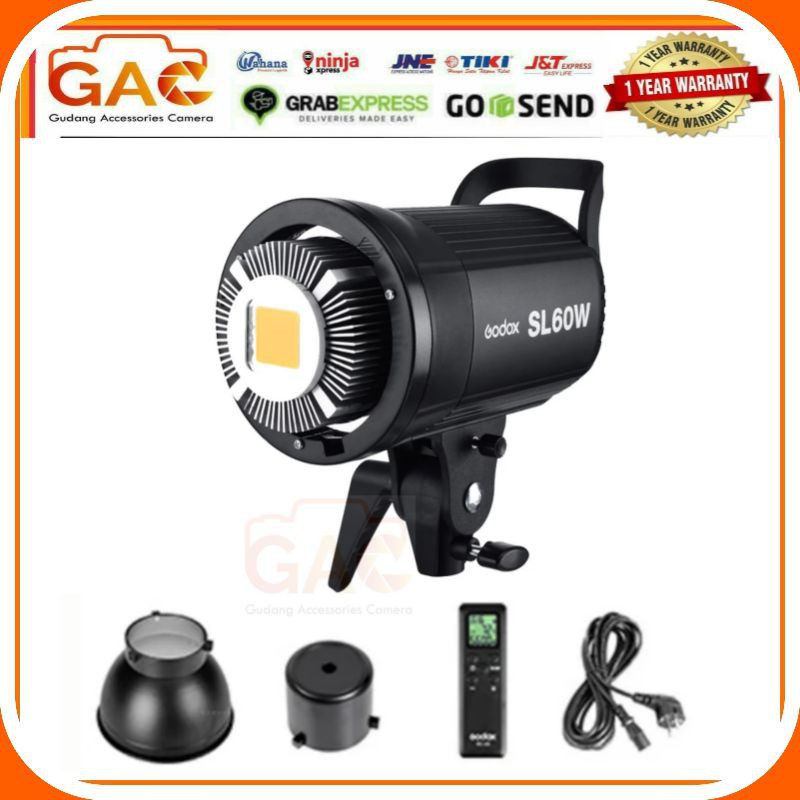 paket lampu GODOX SL-60W SL60W continious light with softbox SB-UE80cm 90cm 120cm with GRID