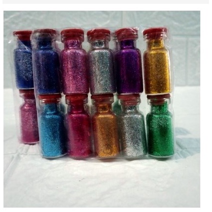 WIZAFA GROSIR - 10 PCS Mainan Gliter bubuk serbuk tabur