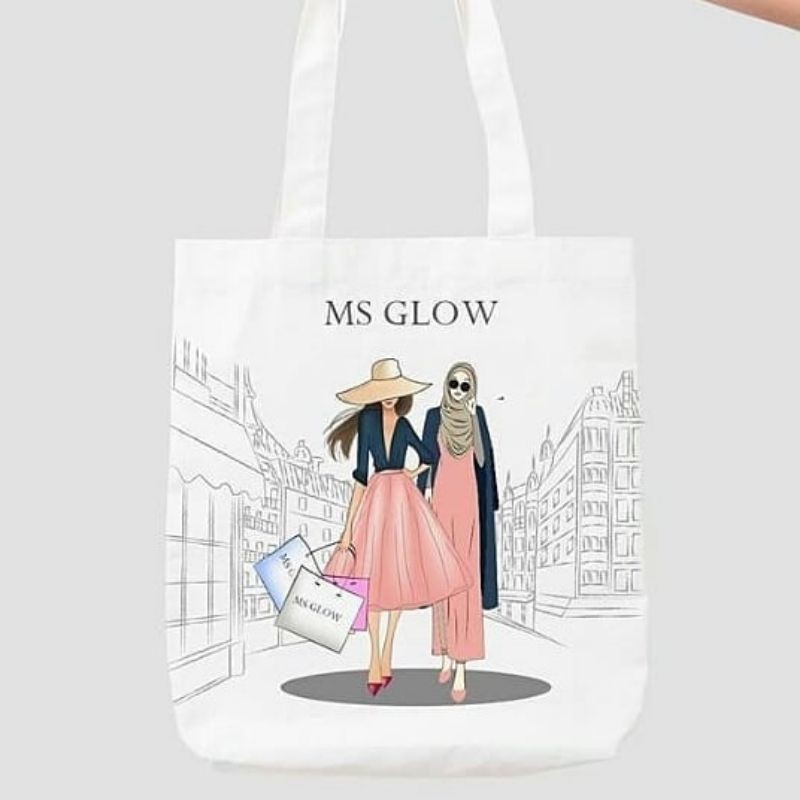 ms glow pouch grey/pink/tote bag