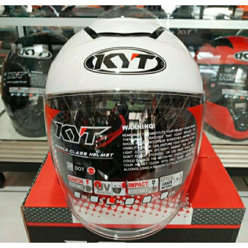 KYT KYOTO SOLID PUTIH WHITE