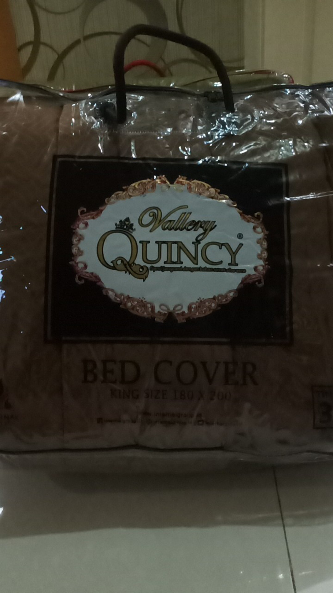 Bedcover Premium Polos Tinggi 30 Cm Vallery Quincy Edisi Warna Golden, Kuning, Coffee, Dan Abu Abu