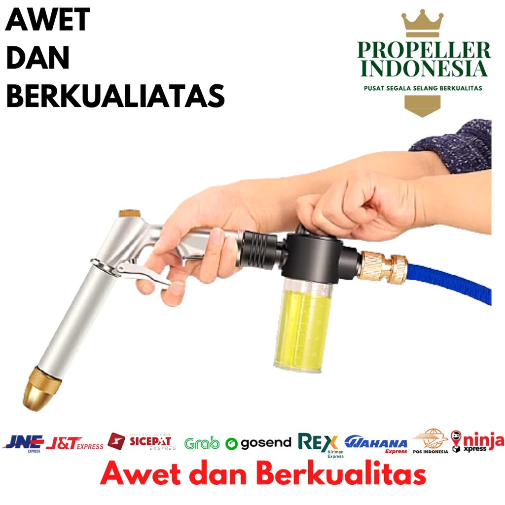 Jet Stick Spray Sprayer Semprotan Air + Tempat Sabun Cuci Motor Mobil