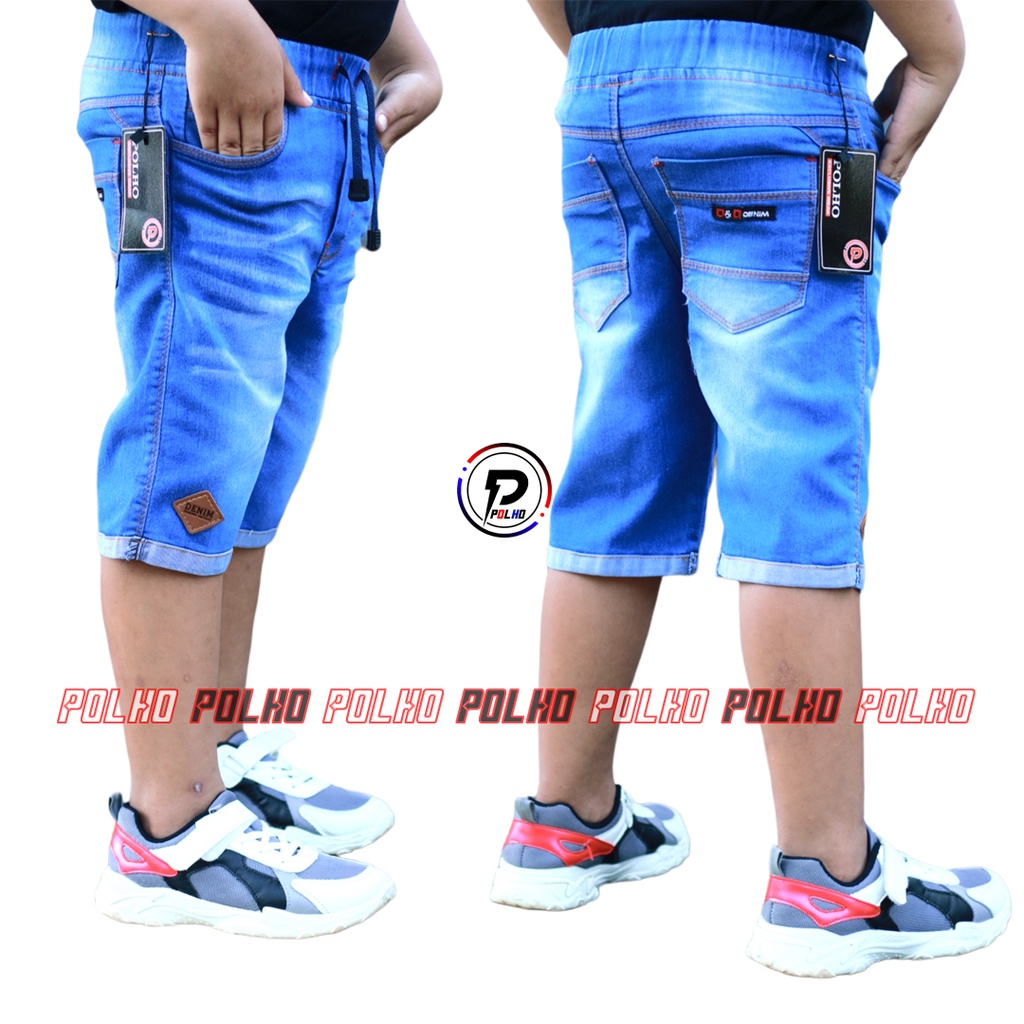 Celana Jeans Anak Pendek Bahan Streetch Usia 2-12 tahun