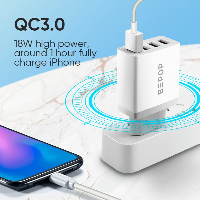 Bepop Charger QC3.0 Fast Charging 4 Ports