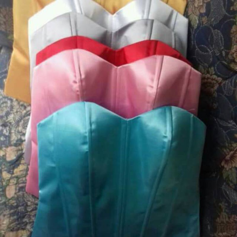 KAMISOL BUSTIER SATIN LONGTORSO kEMBEN DALEMAN KEBAYA