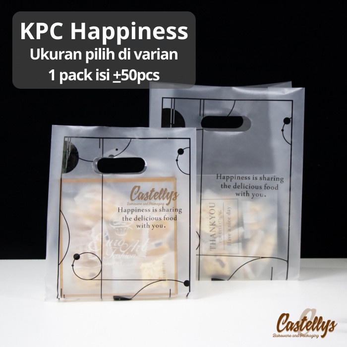 

Kantong Kresek Tas Plastik KPC Happiness Plastic Goodie Bag Kue Import