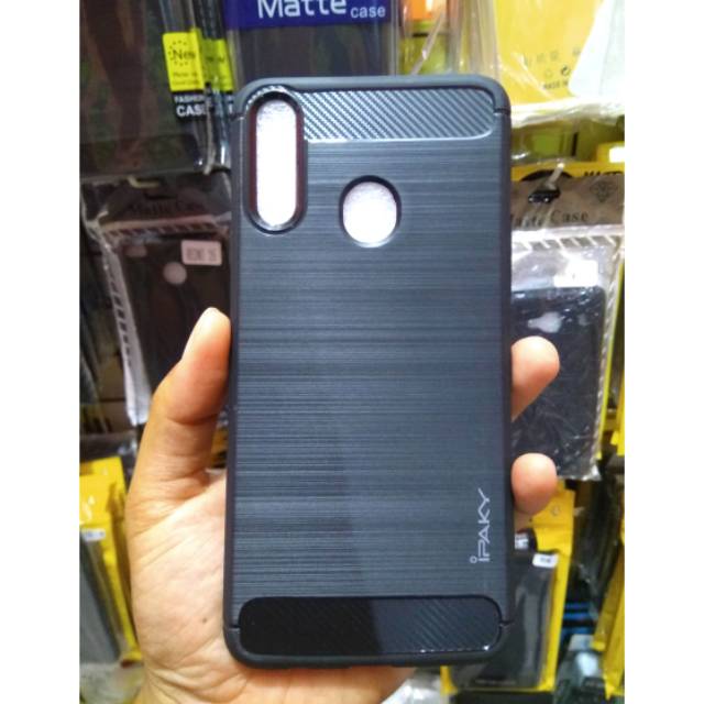 SOFTCASE SAMSUNG A20S IPAKY CARBON FIBER SAMSUNG A20s