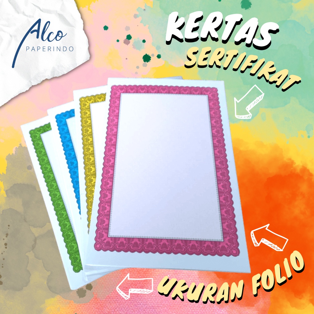 

Kertas Sertifikat Piagam ukuran F4