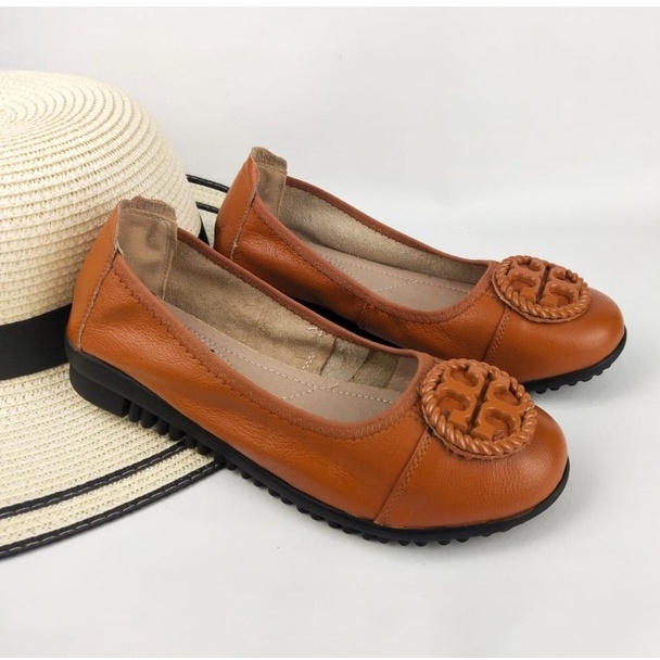 Sepatu Tory Burch Flat Shoes 100% Kulit Sapi