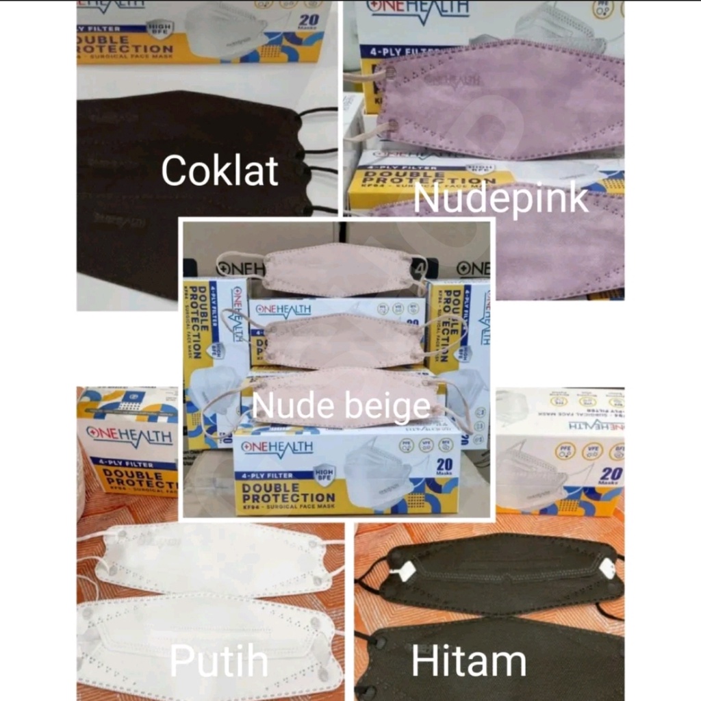 MASKER ONEHEALTH ONE HEALTH KF94 DOUBLE PROTECTION SURGICAL MASK ISI 20 SENSI