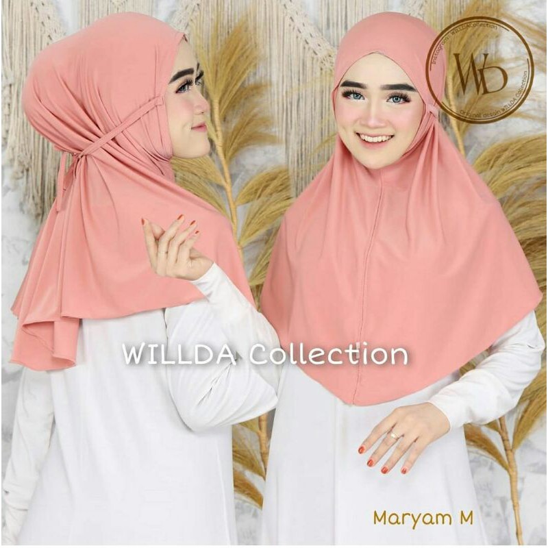 Size M MARYAM WILLDA Collection Jilbab bergo Khimar Kerudung wilda