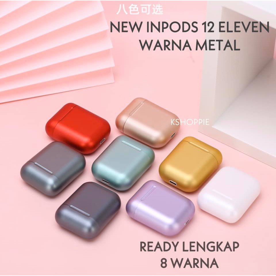 Headset Bluetooth Inpods 12 Macaron / Earphone Bluetooth / Inpods i12 Wireless