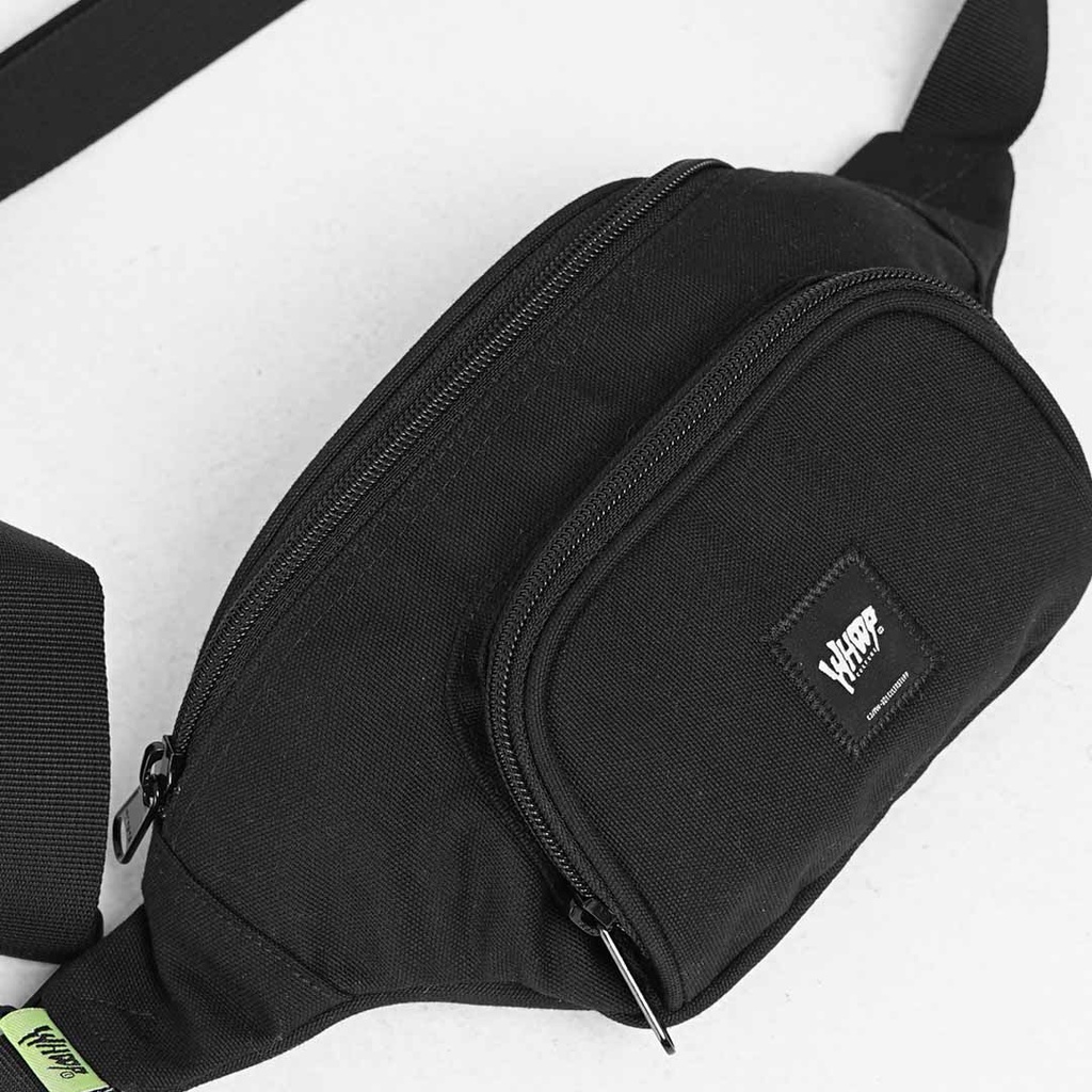 Whoopculture &quot;Ringkless&quot; Black Canvas Waistbag