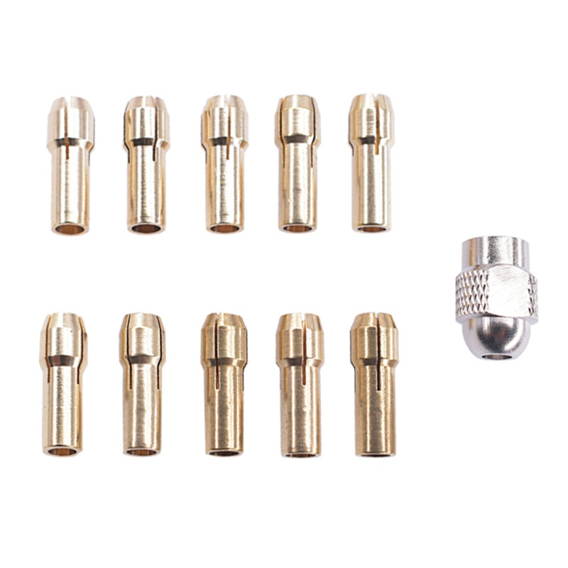 11pcs Collet Chuck Power Tool Mini Bahan Kuningan Untuk Aksesoris Mesin Ukir