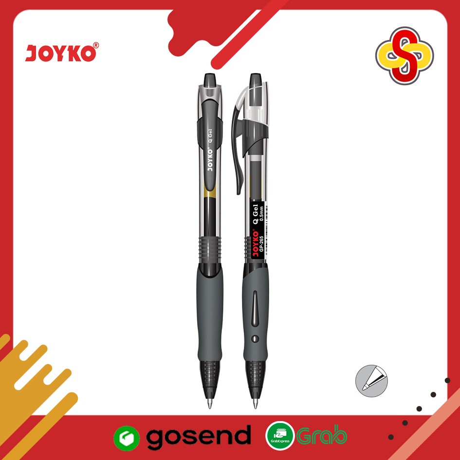 Pulpen / Gel Pen Joyko GP-265 Q Gel 0.5 mm - Hitam