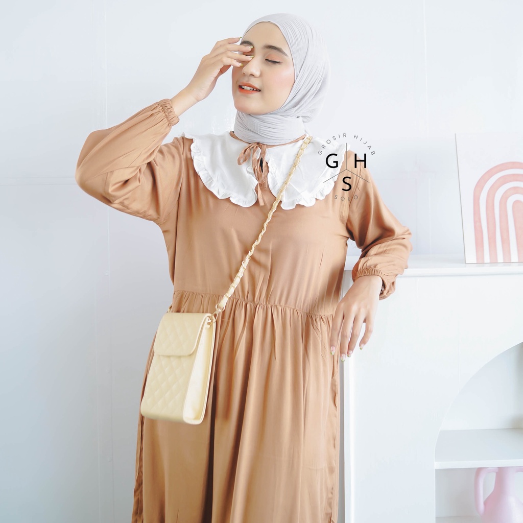 (MGA) GAMIS RISOLLA OVERSIZE REMPEL MAXY DAILY  DRESS RAYON UNIQLO