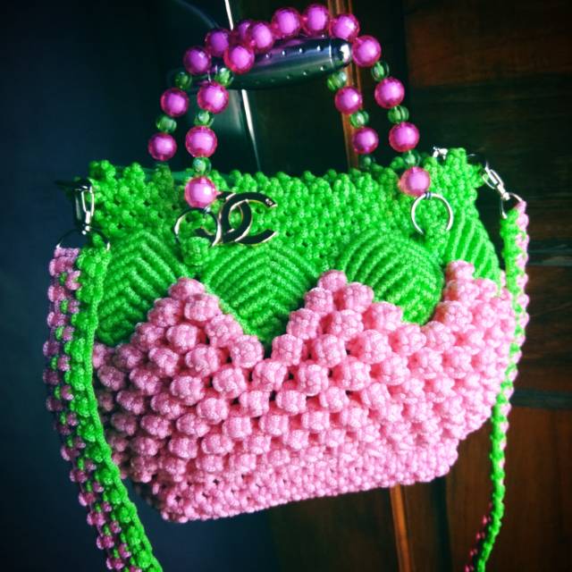 Tas tali kur motif anggur