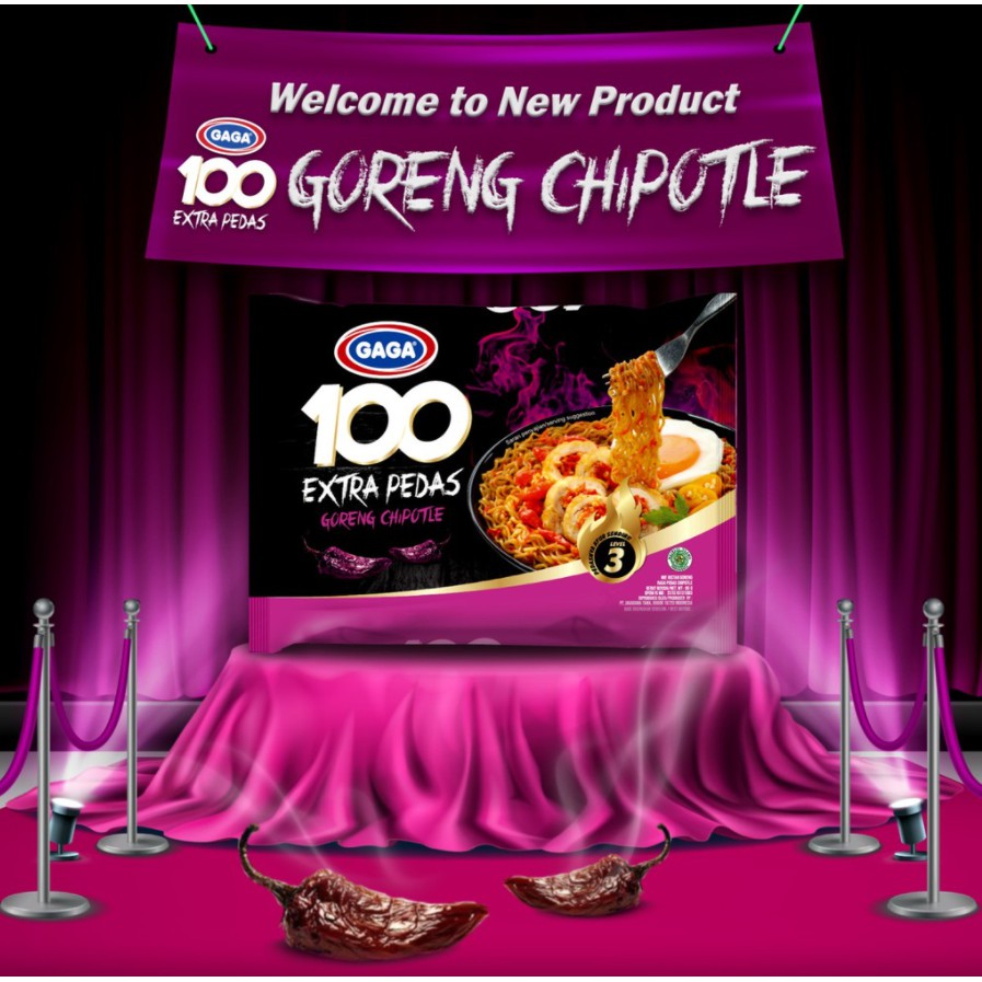 

Gaga 100 Mie Instant Extra Pedas Rasa Goreng Chipotle 1 Pcs