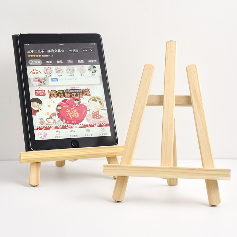 Penyangga Kayu Wooden Stand Easel Penyangga Tablet Ipad Buku