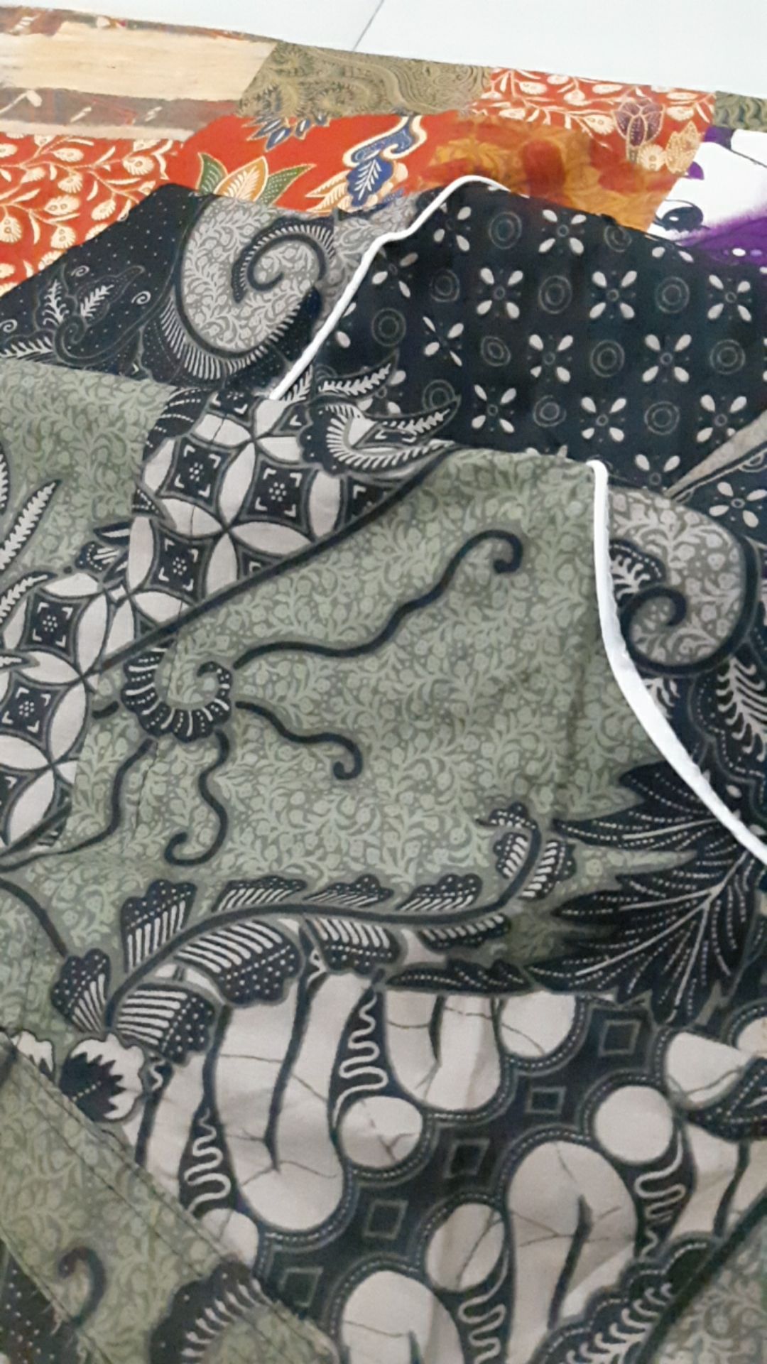 Tey-17 Batik Wanita Asj Sa Hrb026 Kenongo Kemeja Tosca Pendek