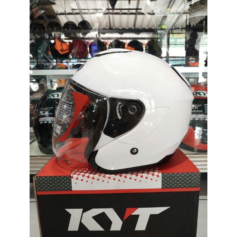 helm kyt kyoto putih solid murah