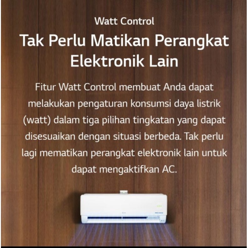 AC LG 1/2 PK T06EV4 DUAL COOL ECO INVERTER + INSTALASI PEMASANGAN