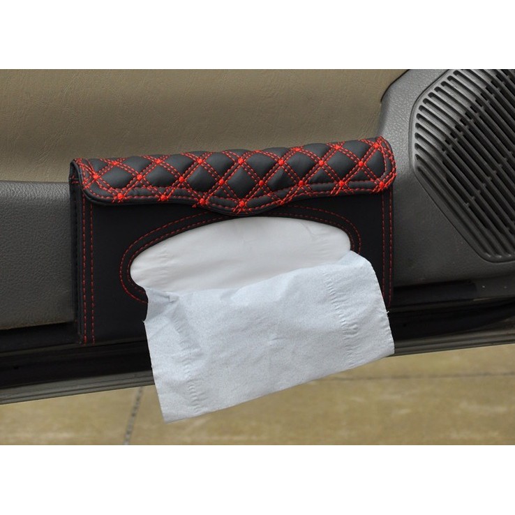 Tempat Kotak Tissue Tisu Jepit Gantung Sunvisor Pintu Mobil