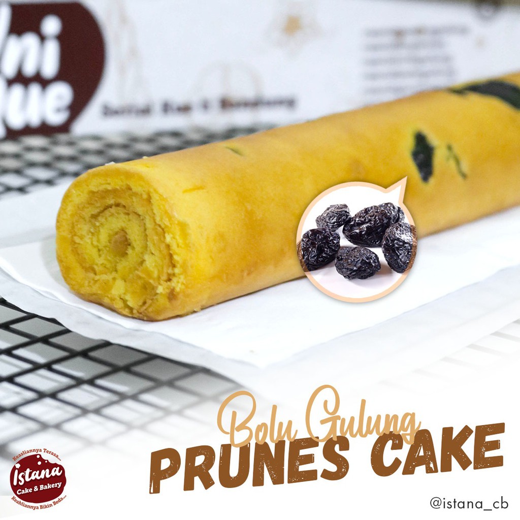 

Roll Cake Prunes Bolu Gulung Premium dengan Buah Plum Kering Berkualitas