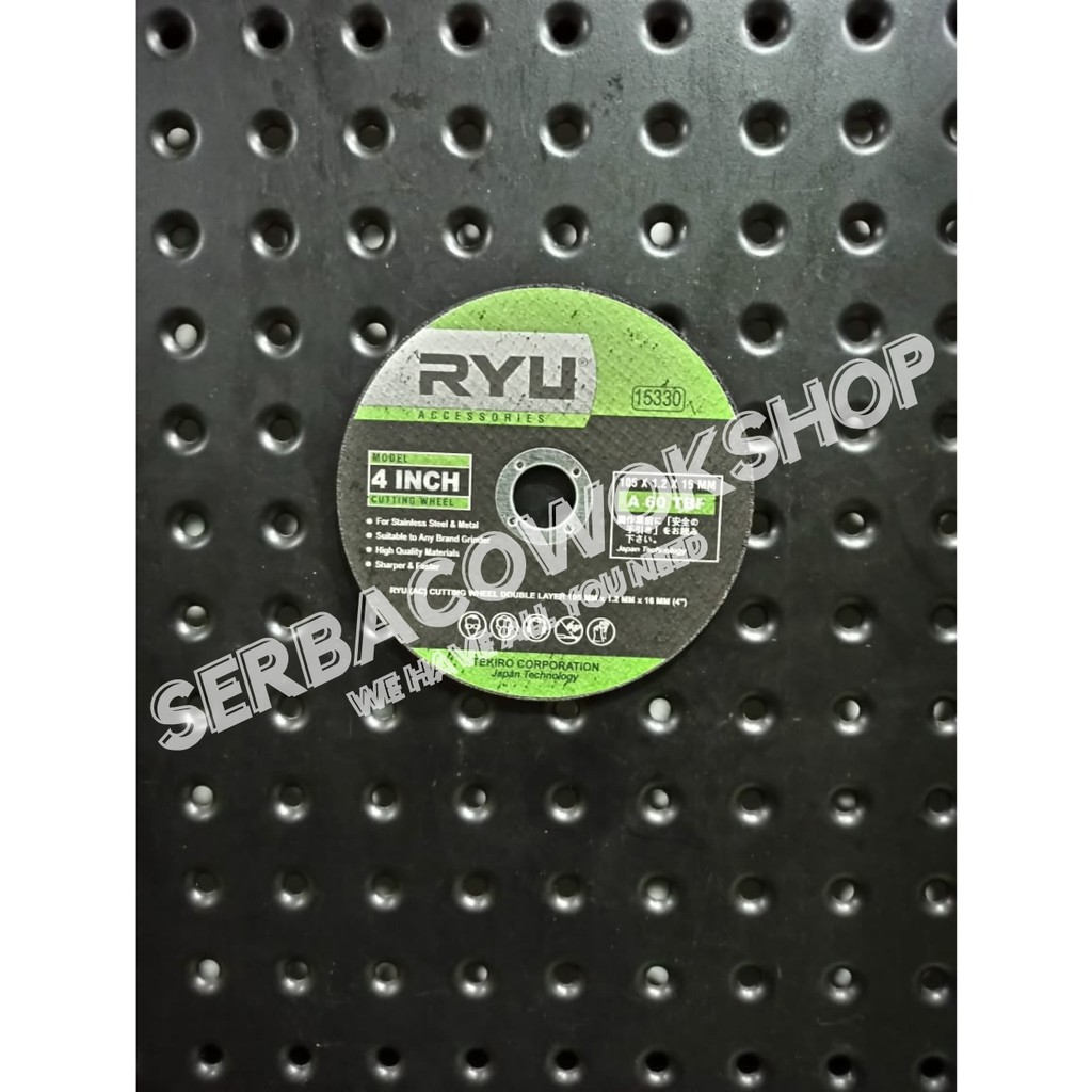 RYU Batu Gerinda Gurinda Potong Besi Mata Cutting Wheel 4 Inch x 1.2mm Termurah Berkualitas