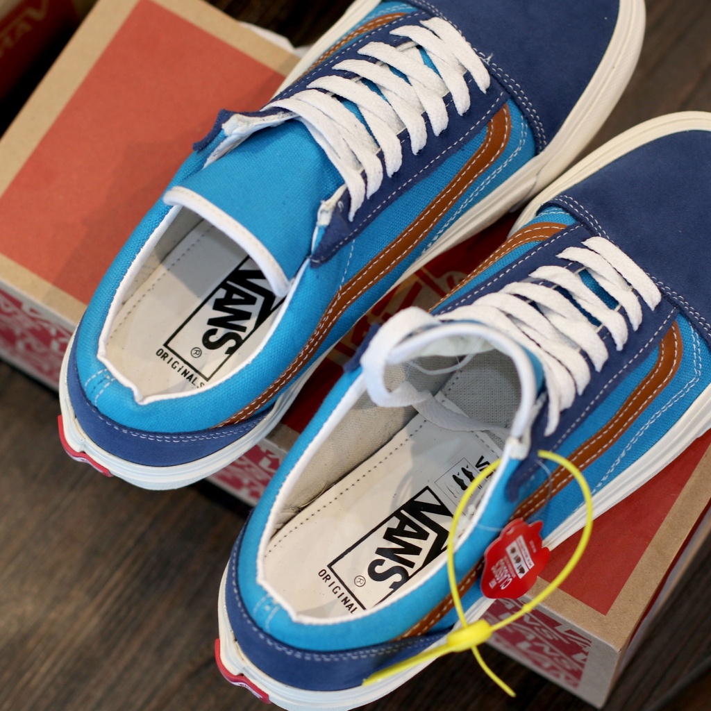 SEPATU OLDSKOOL NAVY BIRU LIST TAN BEST SELLER