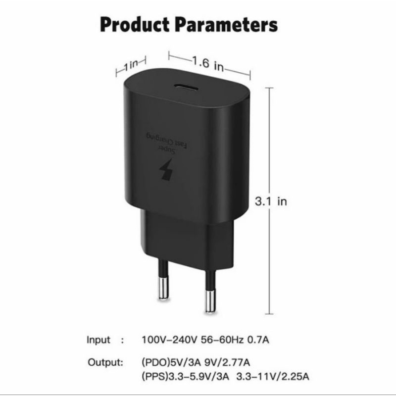 Samsung 25W Original Charger Fast Charging