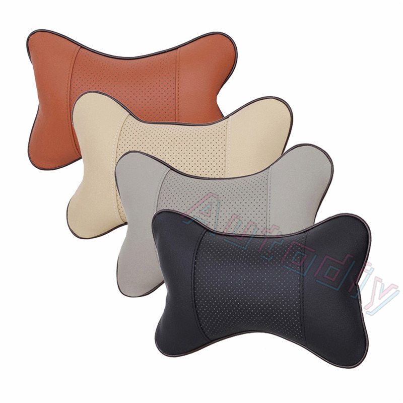 Bantal Kulit Car Headrest Pillow Car Seat Pillow Penyangga Kepala Leher Bantal Tidur Travel Untuk Anak Dewasa