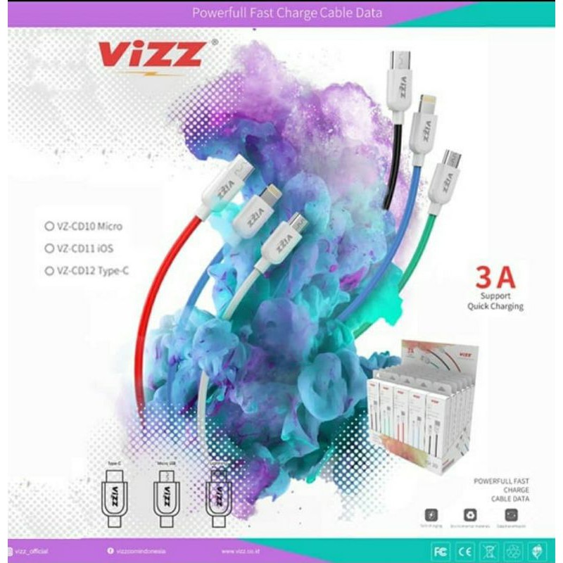 KABEL DATA VIZZ VZ-CD1O MICRO ANDROID - VIZZ VZ-CD10 MICRO