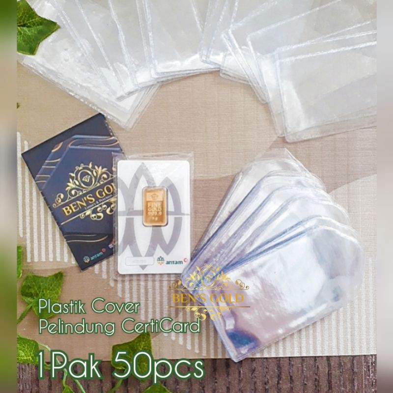 

PLASTIK LOGAM MULIA 50PCS COVER PELINDUNG ANTAM, UBS, KING HALIM