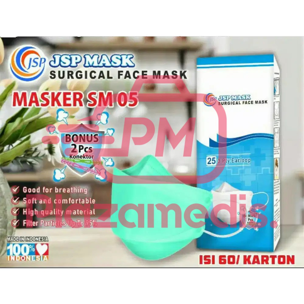 Masker Surgical Face Mask Evo Korea Masker JSP Mask isi 25pcs - HIJAU