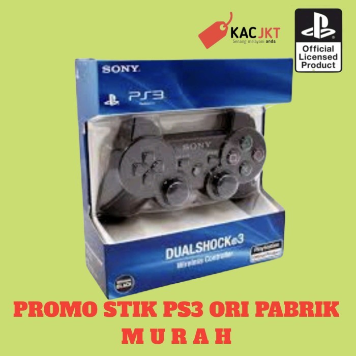 STIK PS3 OP ORI PABRIK HITAM STIK PS3 ORI PABRIK STICK PS3 ( 2 MOTOR ) HITAM