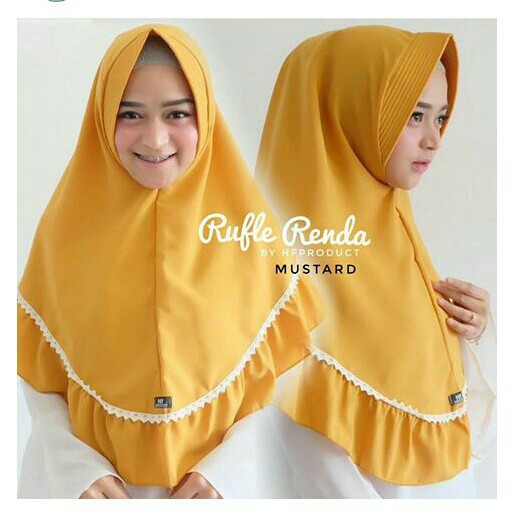 READY KHIMAR RUFFLE RENDA REMPEL PET ANTEM REMPLE KRIWIL LACE HIJAB SIMPEL BERGO SYARI RUBIAH MURAH