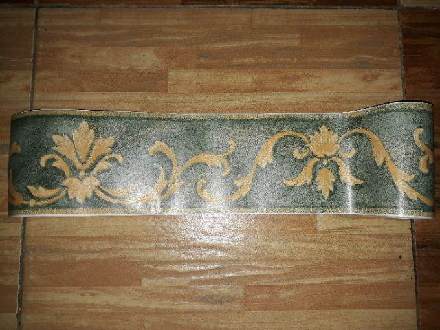 Meth Wbs004 Green N Gold Vector 10,5cm Wall Border Sticker 10mx10.5cm