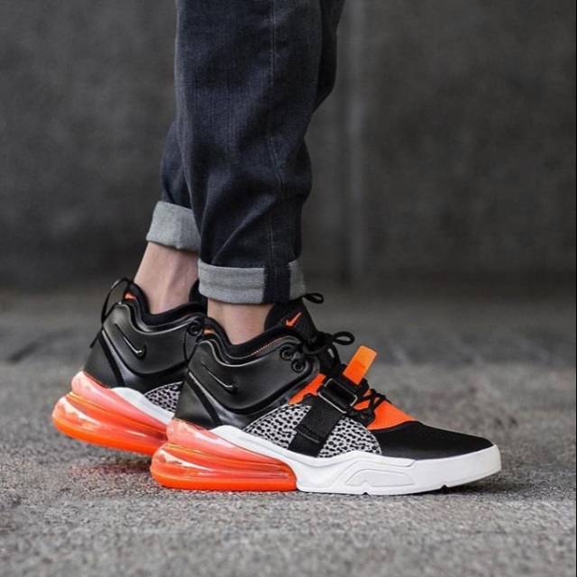 nike air force 270 black and orange