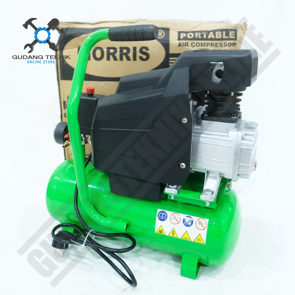 Kompresor Angin Udara Portabel 9L MORRIS MC9-0.75HP - Mini Air Compressor Portable 3/4Hp 9 Liter MC9 MORRIS