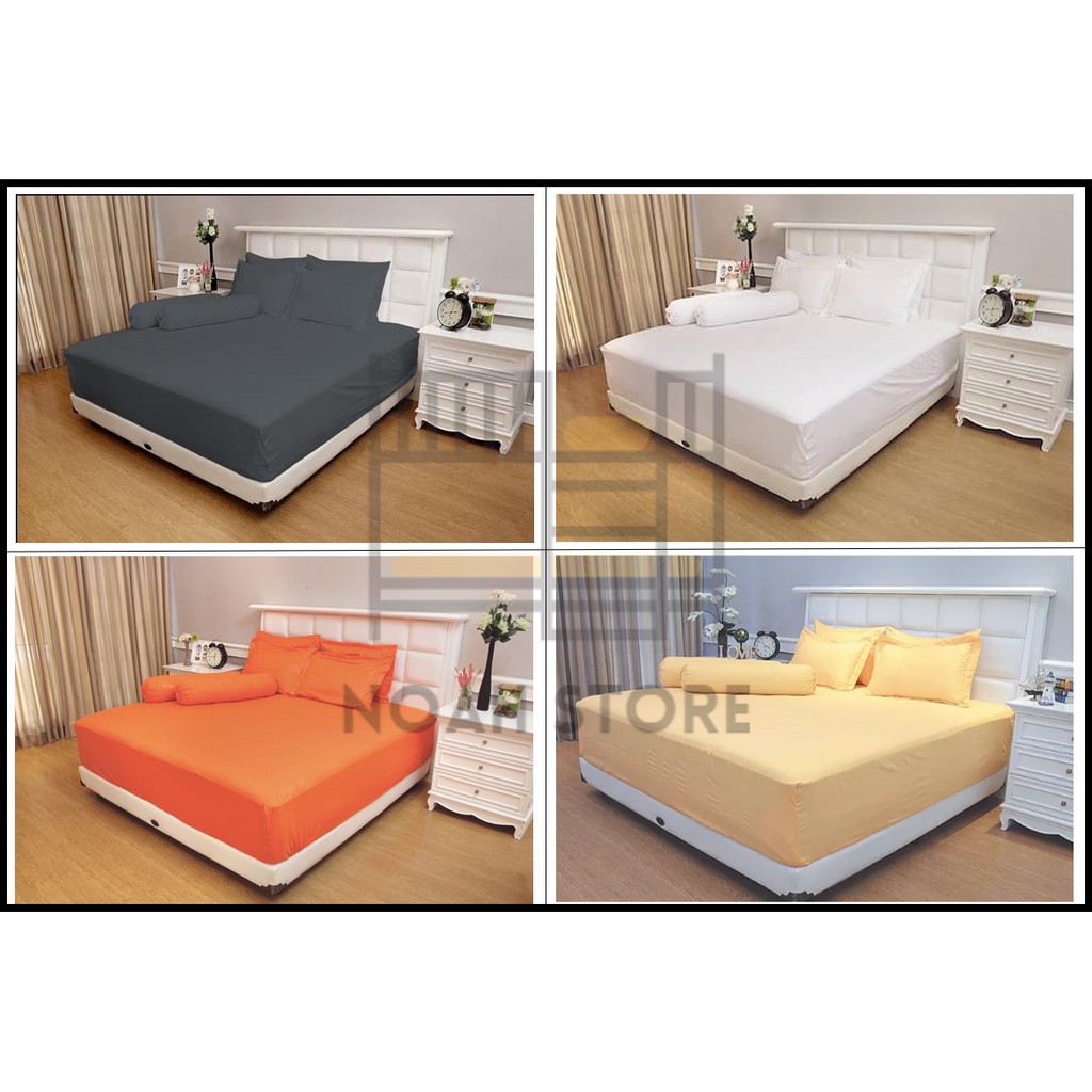 Sprei Premium Polos Tinggi 30 cm Vallery Quincy uk Extra Sprei Premium Polos Tinggi 30 cm Vallery Quincy uk Extra