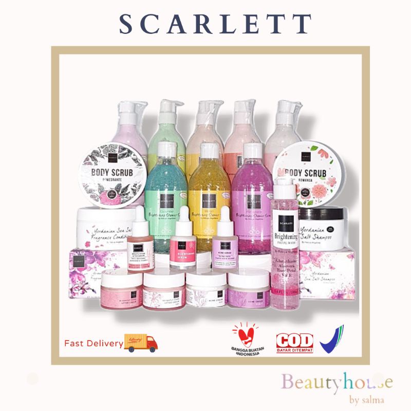 [BPOM] SCARLETT BODY LOTION | SCARLETT BODY SCRUB | SCARLETT SERUM | FACIAL WASH | NIGHT & DAY CREAM